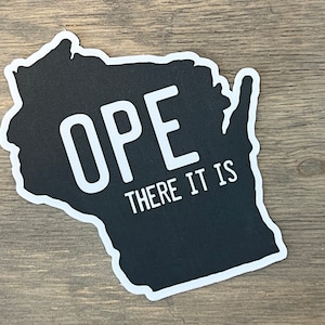 Wisconsin Sticker Waterproof Wisconsin Ope Vinyl Sticker
