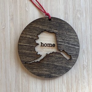 Alaska Wooden Ornament (Multiple Styles)