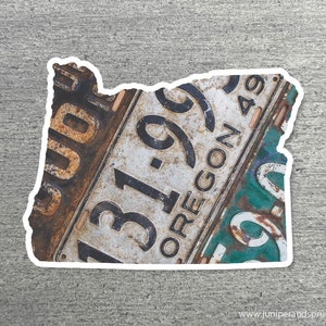 Oregon Vintage License Plate Sticker Waterproof Oregon Road Trip Vinyl Sticker