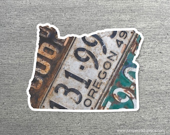 Oregon Vintage License Plate Sticker Waterproof Oregon Road Trip Vinyl Sticker