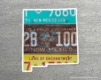 New Mexico Vintage License Plate Sticker Waterproof New Mexico Road Trip Vinyl Sticker