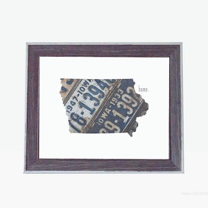 Printable Iowa License Plate Outline