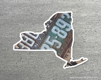 New York Vintage License Plate Sticker Waterproof New York Road Trip Vinyl Sticker