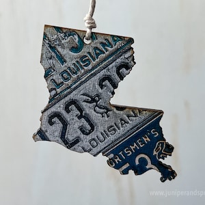Louisiana Handmade Gift For Friend Road Trip Ornament Handmade Christmas Ornament Unique Adventure Louisiana Fridge Magnet Travel Gift