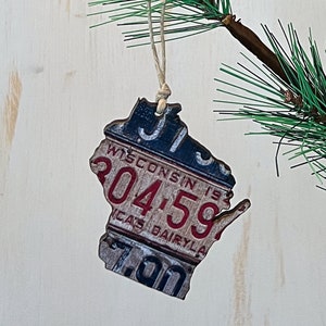 Wisconsin Handmade Gift For Friend Road Trip Ornament Handmade Christmas Ornament Unique Adventure Wisconsin Fridge Magnet Travel Gift