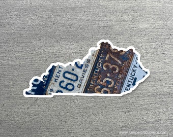 Kentucky Vintage License Plate Sticker Waterproof Kentucky Road Trip Vinyl Sticker