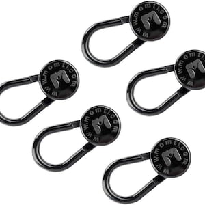 Flex Button Pant Extender 5-Pack - Adds 1-2 Inches, Super Sturdy with a Little Stretch (Black)