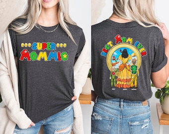 Camiseta personalizada de Super Mamá, regalo para el Día de la Madre, camiseta para mamá gamer, camiseta personalizada con nombre para mamá, camiseta de Super Mamá, el mejor regalo para mamás.
