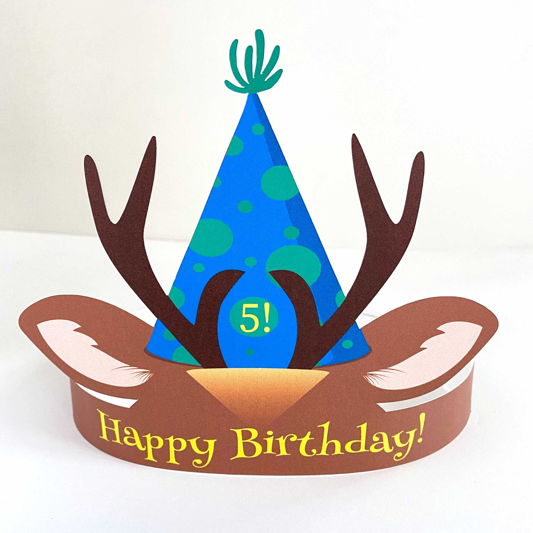 Kids Birthday Crown Animal Crown Printable Party Hat - Etsy