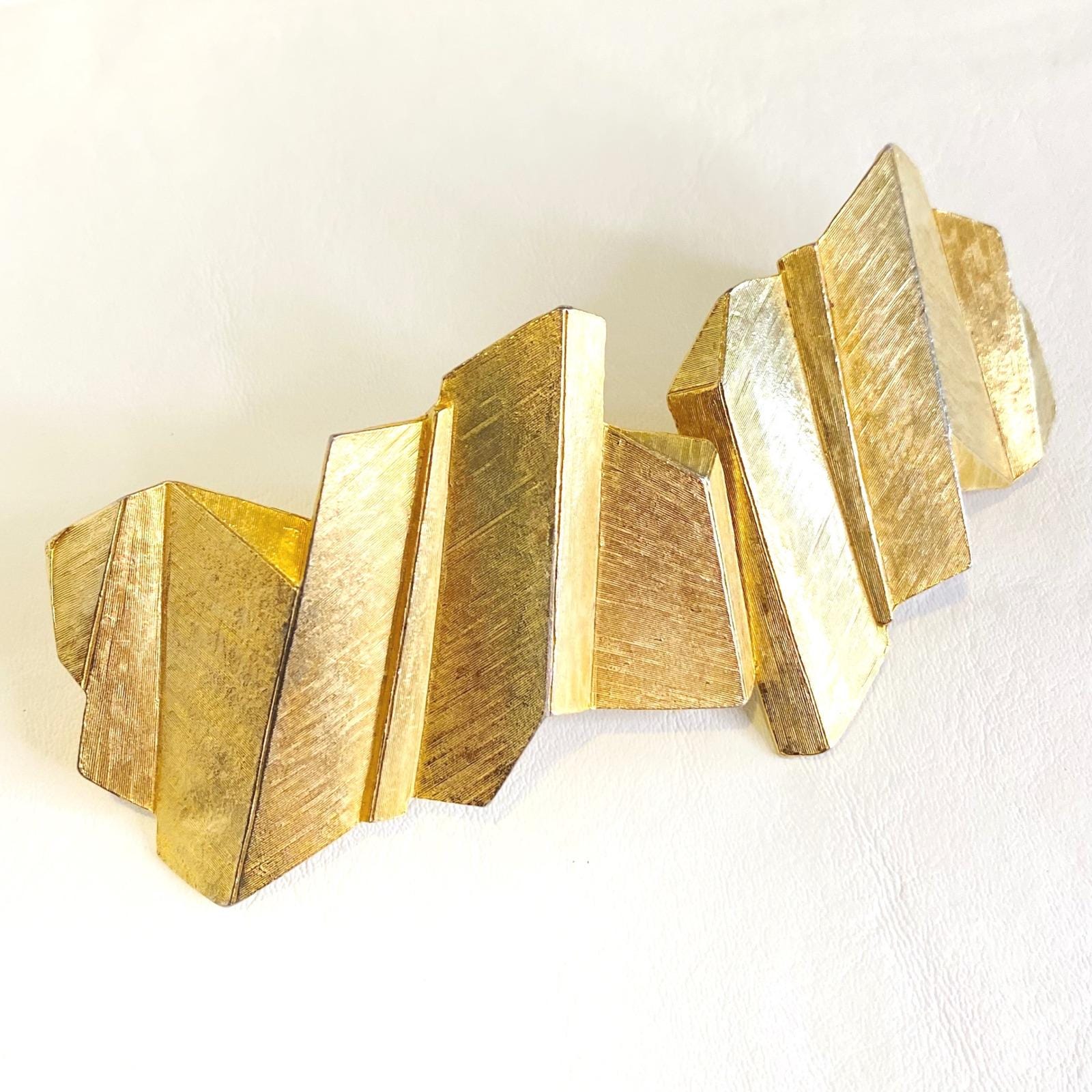 Vtg Signed Susan Brass Hammered Panels&Book Chain Links Brutalist Statement Belt Brutalist Belt - Etsy main image 2