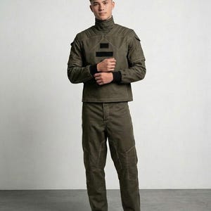 Star Wars Inspired Cosplay Costume, Mandalorian Style Tactical Suit, Futuristic Bounty Hunter Outfit, Sci-Fi Uniform. image 1