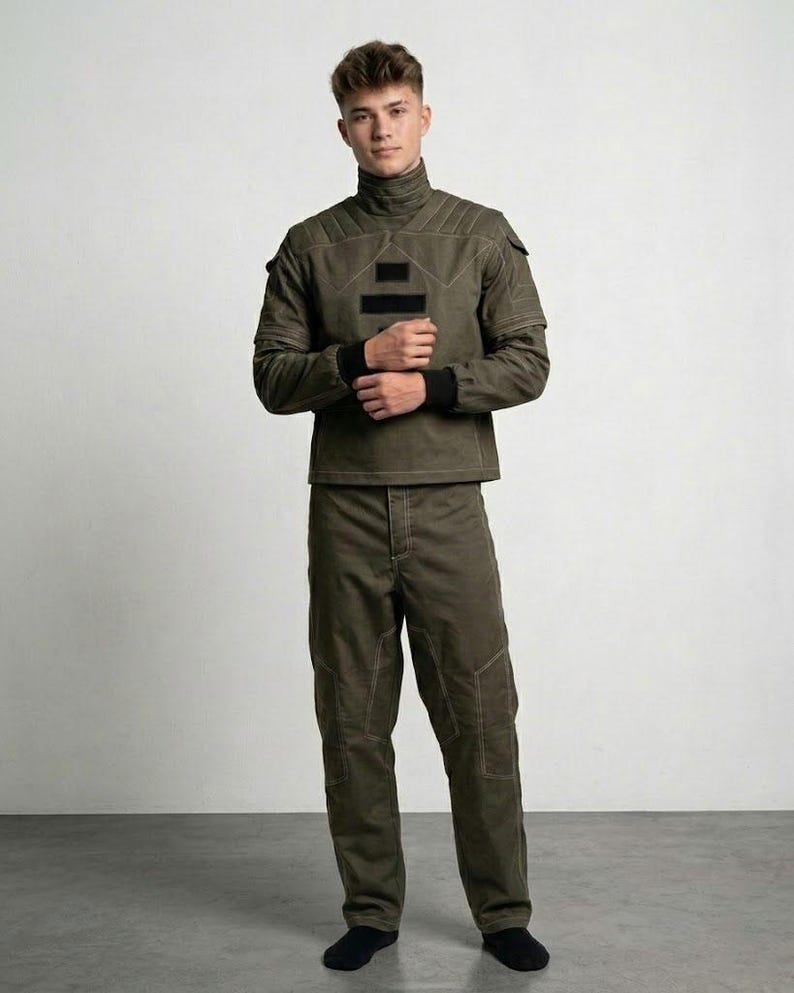 Star Wars Inspired Cosplay Costume, Mandalorian Style Tactical Suit, Futuristic Bounty Hunter Outfit, Sci-Fi Uniform. image 1