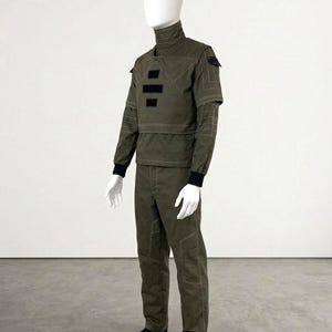 Star Wars Inspired Cosplay Costume, Mandalorian Style Tactical Suit, Futuristic Bounty Hunter Outfit, Sci-Fi Uniform. image 3