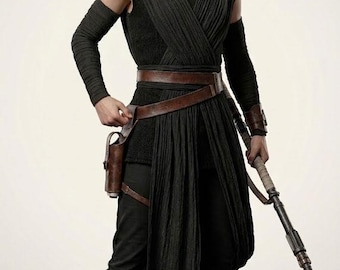 Star Wars inspirierte Cosplay, Leder Gürtel Holster Set, Frauen Cosplay Outfit, Sci-Fi Jedi inspiriert Cosplay Kostüm, Rey Style Kostüm.