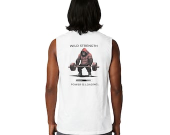 Koszulka bez rękawów Wild Strength Gorilla Deadlift | Koszulka do ćwiczeń siłowych