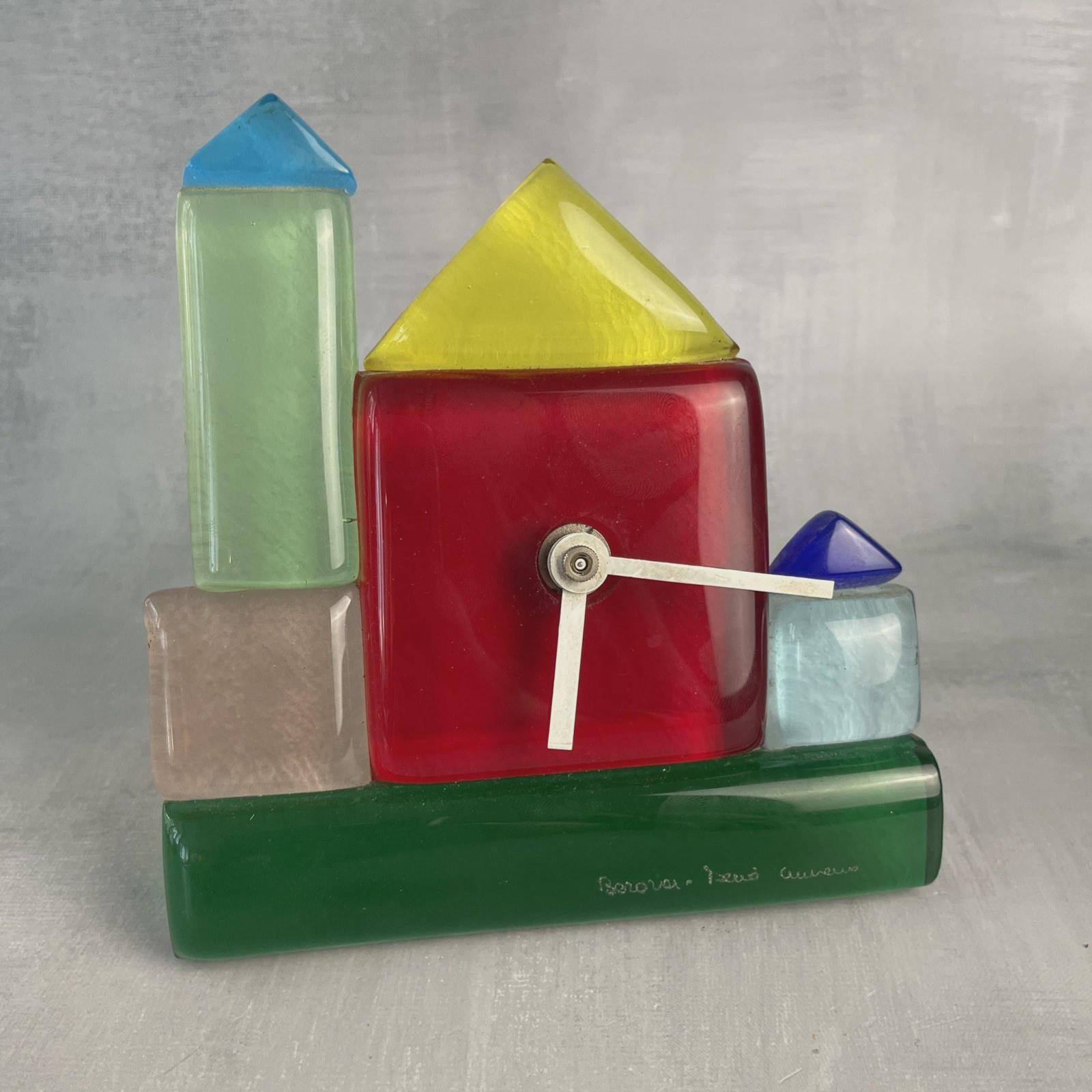 Murano Glass Table Clock - Etsy