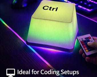 LED-lampje voor de "Ctrl-toets", ideaal voor programmeurs | Keycaps "Ctrl-toets" LED-lampje, decoratie voor je tech-bureau, programmeeropstelling