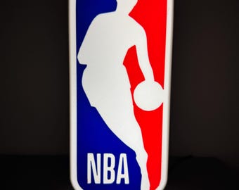 Luminária LED inspirada na NBA | Luminária NBA – luz noturna de basquete – decoração esportiva, luminária para quarto infantil, presente para fãs