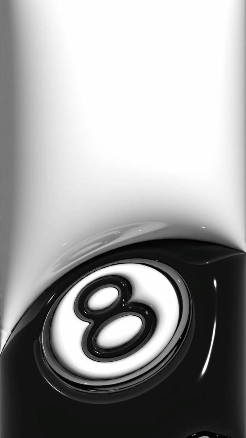 8 Ball Poster | Black White Aesthetic Wall Art | Minimal Street Style Print | Retro Cool Bedroom Decor | 8 Ball Graphic Gift image 5
