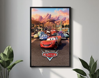カーズ ライトニング・マックィーン ポスター | ディズニー・ピクサー レーシング ウォールアート | 赤い車の美的プリント | 子供部屋の装飾 | マックィーン ファンへのギフトアイデア