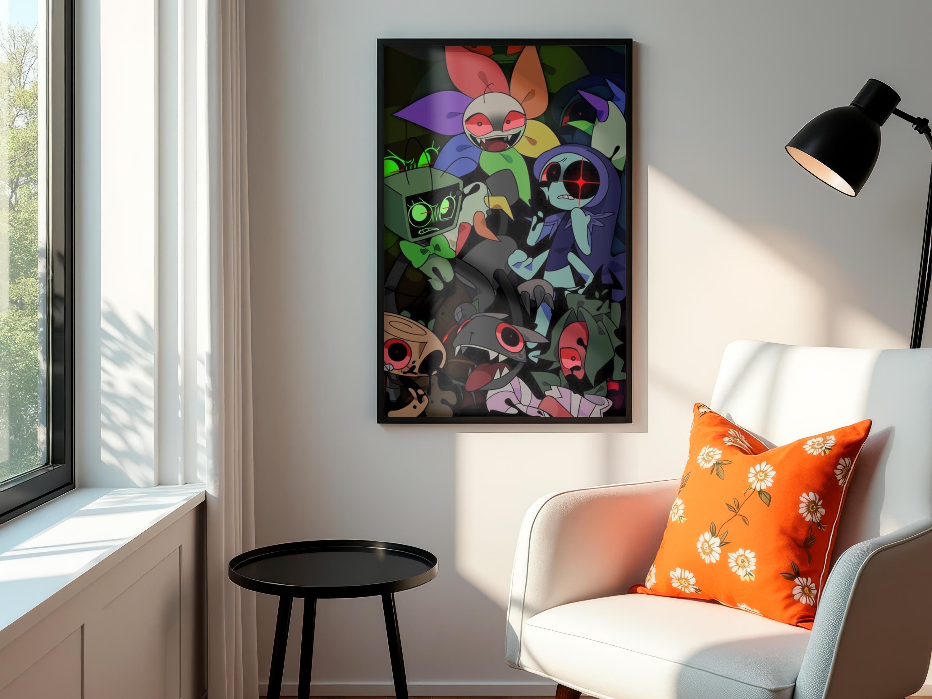 Dandys World Collage Poster | Roblox Inspired Wall Art | Dark Gaming ...