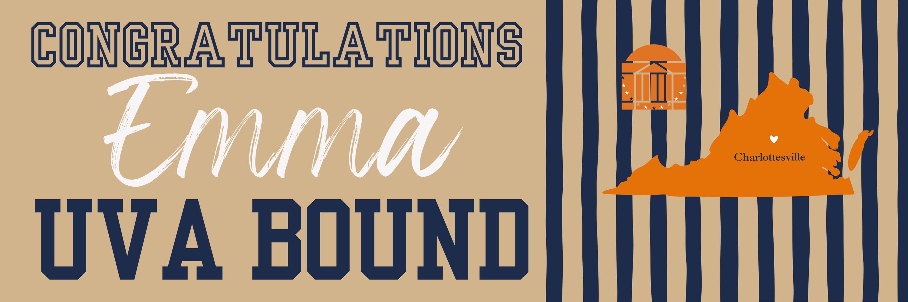 Custom College Bound Banner Template (digital Download) - Etsy