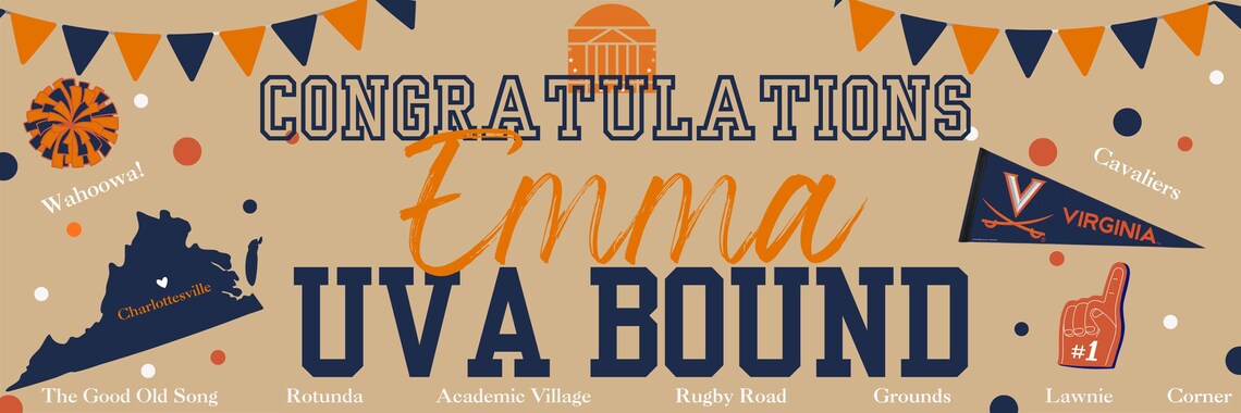 Custom College Bound Banner Template (digital Download) - Etsy
