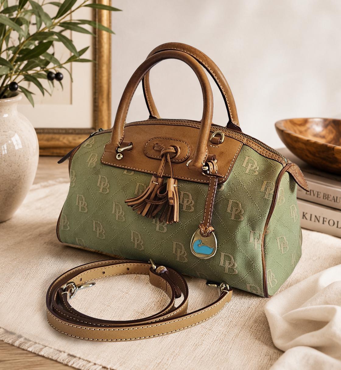 Dooney & Bourke Vintage Green Satchel - Etsy