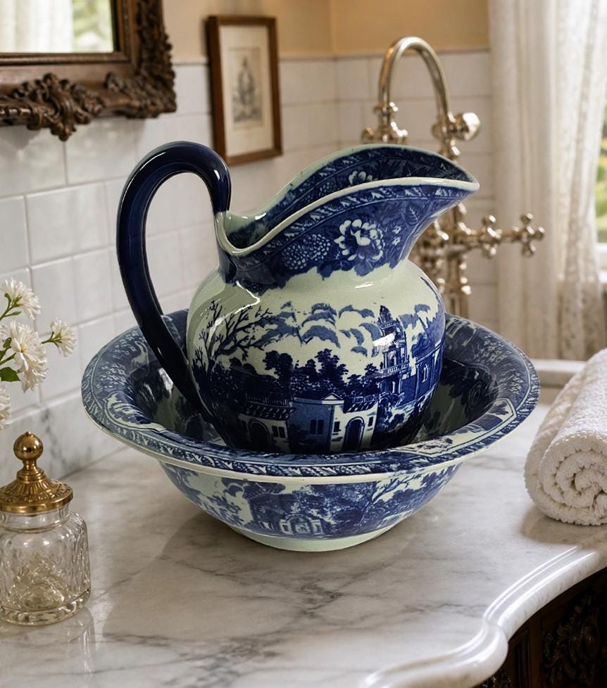 Antique Blue Ware - Etsy