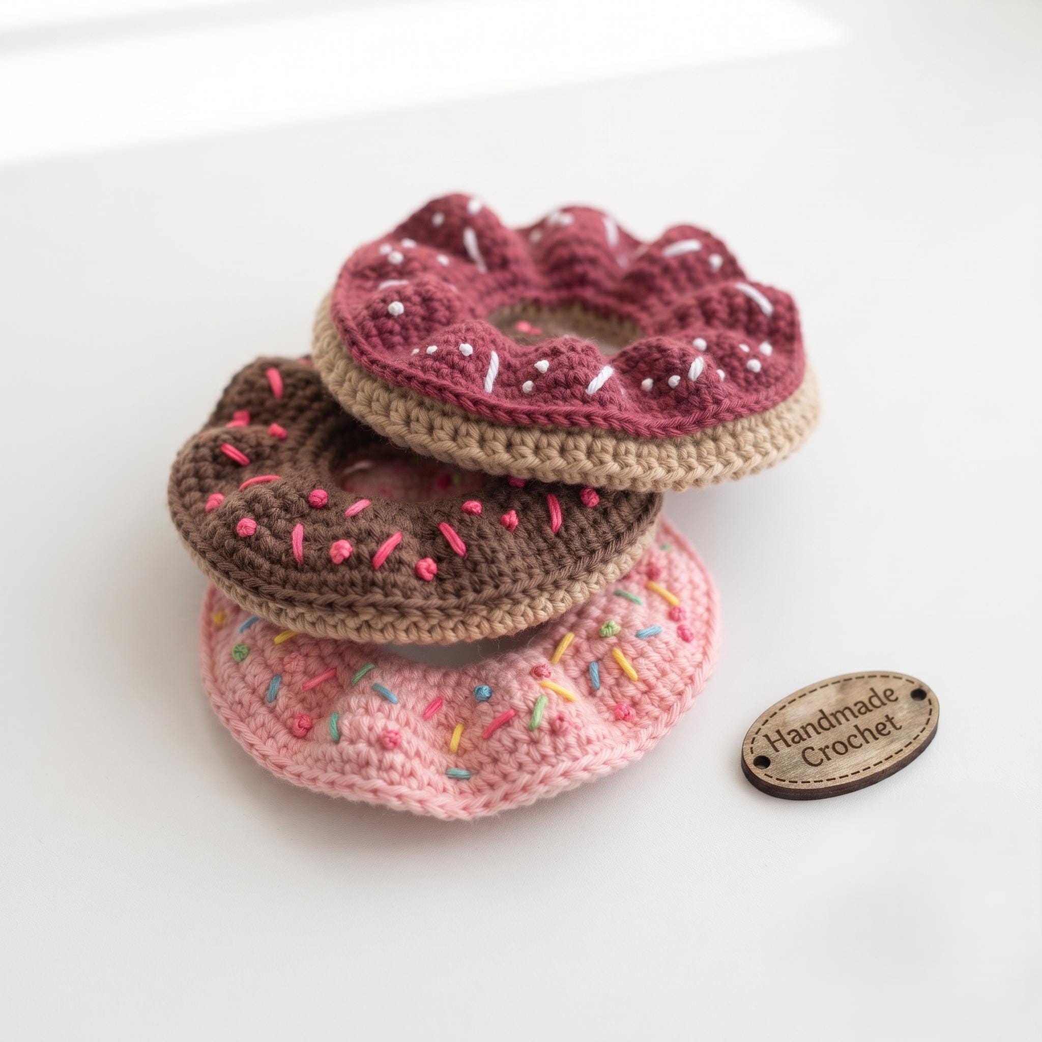 35 Donut Crochet Patterns for Sweet Amigurumi, Plushies, and Giftable Treats 9 Hair Tie Crochet Pattern Donut Scrunchie Crochet