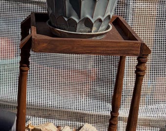 Handmade Wooden Plant Stand Woodstock Stain