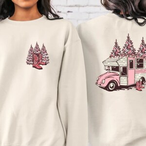 Country Christmas, Pink Camper, Cowboy Boots, Small Town Christmas, Winter, Snow