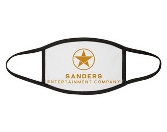 Sanders Entertainment Company Logo Face Mask | Branded Logo Mask