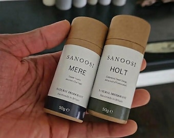 SANOOSI Natural Deodorant Stick | High-Shea, Sweat Resistant, Handmade in Britain
