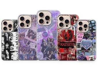 Custodia per telefono ispirata al gruppo di ragazze KATSEYE Y2K Pop Cover per iPhone 17 Pro Max, 16e, 15, 14, 13 e Samsung S26 Ultra, S25 FE, A57, A56, Pixel 10, 9A