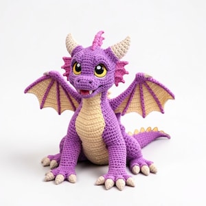Realistic Crochet Dragon Pattern – Standing Amigurumi Fantasy Creature (PDF Download)