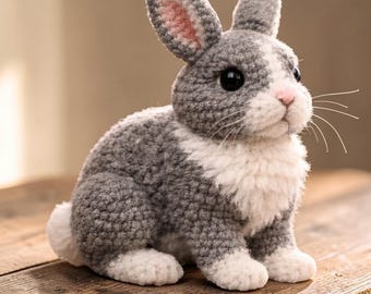 Realistic Crochet Rabbit Pattern – Lifelike Amigurumi Bunny Tutorial (PDF)