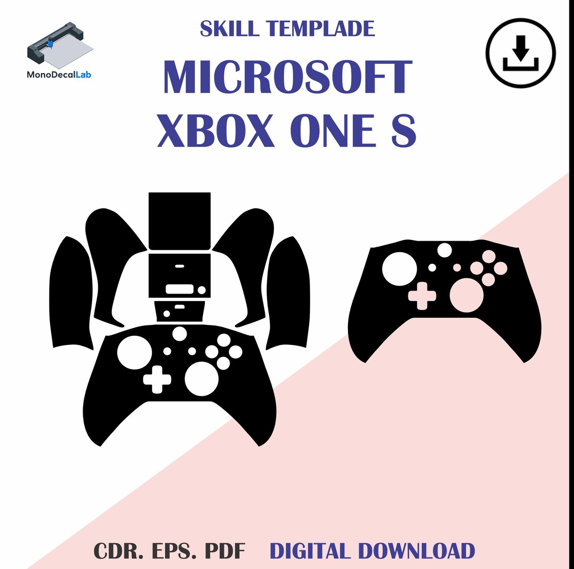 Microsoft Xbox One S Skin Template Cut File - Etsy Canada