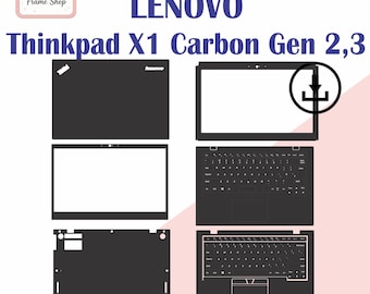 Lenovo Thinkpad X1 Carbon Gen 2, 3 Skin Template