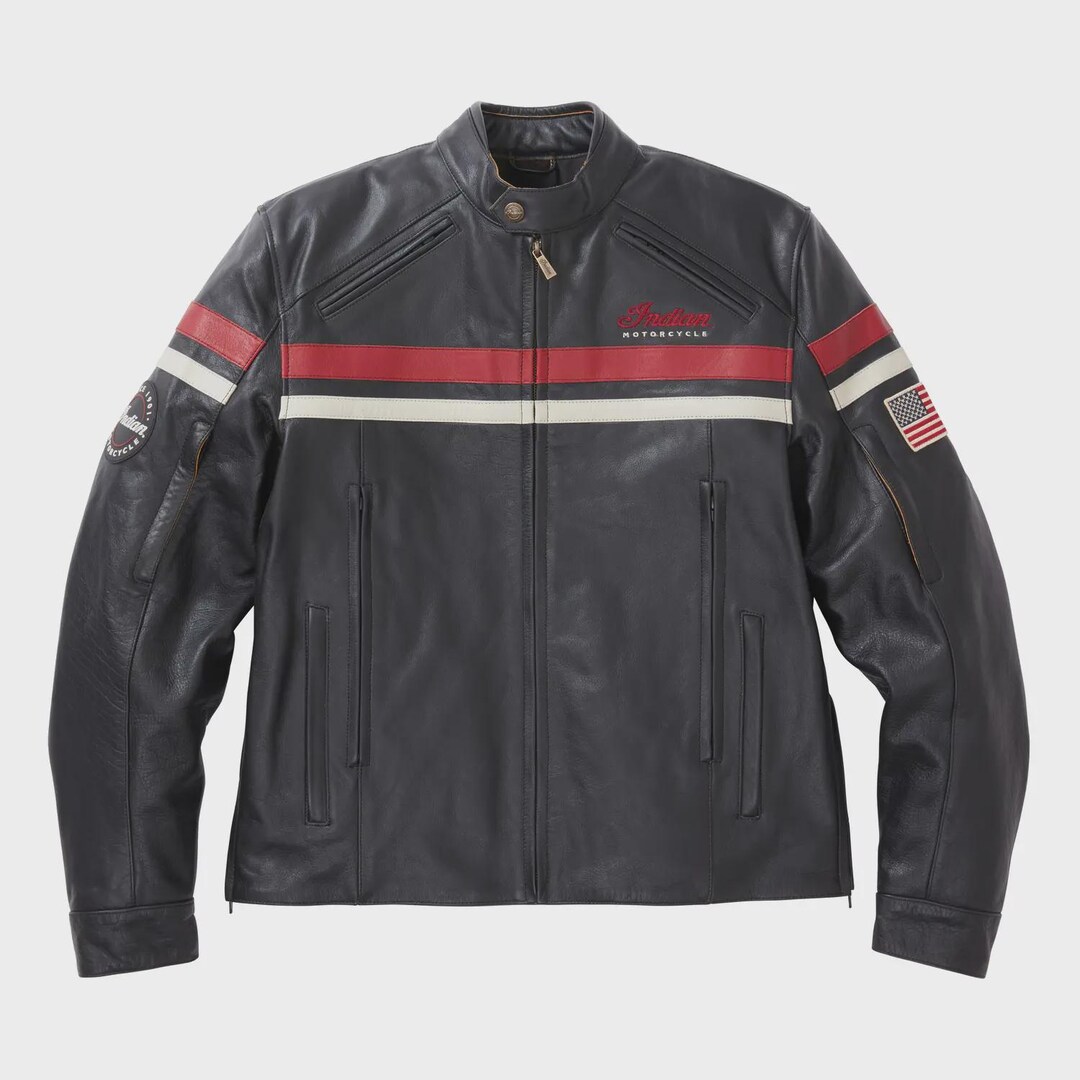 Red Master Riding Jacket Handmade Black Red Leather Motorcycle Jacket, Premium Cowhide Biker ...