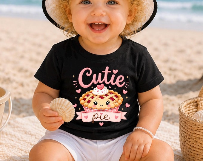 Cutie Pie Infant Shirt | Cute Baby Tee | Baby Girl Boy Shirt | Sweet Baby Gift | Cute Food Pun Baby Shirt