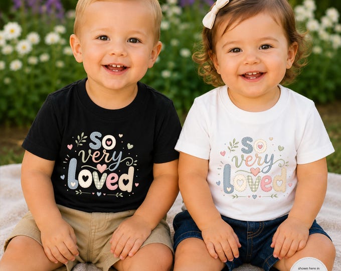 So Very Loved Infant Tee | Pastel Heart Floral Baby Shirt