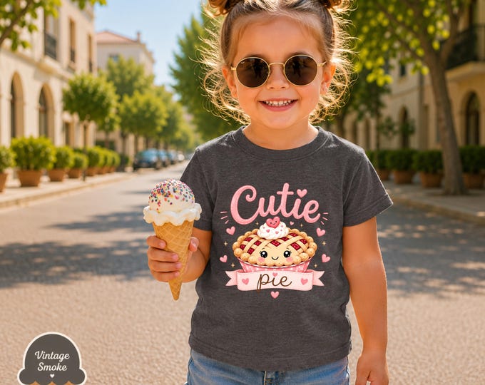 Cutie Pie Toddler Shirt | Cute Pie Kids Tee | Funny Toddler Girl Boy Shirt | Sweet Toddler Gift | Cute Food Pun Shirt | Gifts for Kids Bday