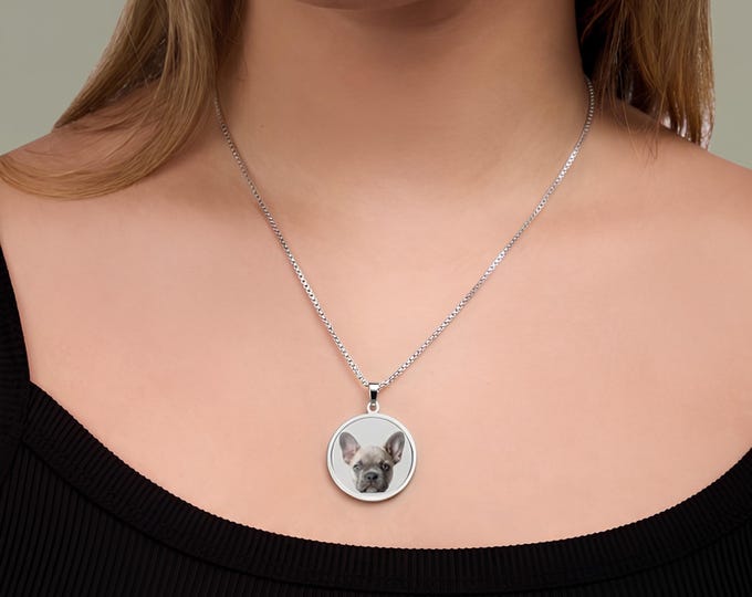 Custom Photo Round Border Pendant, Personalized Photo Necklace | Custom Necklace | Send us your Pics