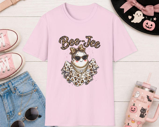 Boo-Jee Cat Leopard Print T-Shirt | Halloween Spooky Cute