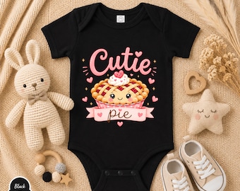 Cutie Pie Baby Onesie | Cute Baby Bodysuit | Baby Girl Boy Outfit | Sweet Baby Shower Gift | Cute Food Pun Baby Gift