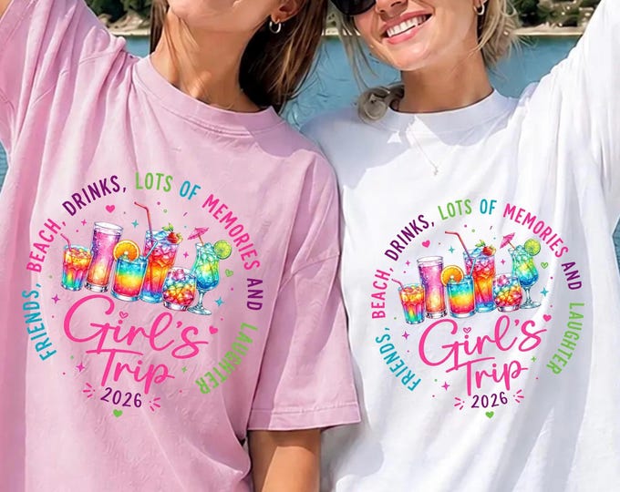 Girls Trip Shirt 2026, Comfort Colors Girls Trip Tee, Beach Vacation Shirt, Best Friend Trip Shirts, Girls Weekend Tee, Matching Group Shirt