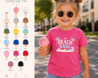 Beach Babe Matching Family Shirts | Toddler Beach Shirt | Baby Tee | Baby Bodysuit | Coastal Kids Outfit | Summer Vacation Shirt | Palm Tree