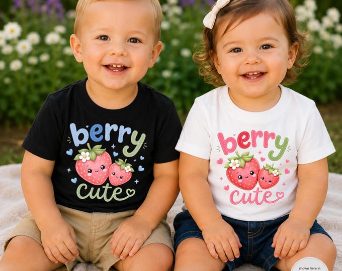Berry Cute Baby Tee | Strawberry Infant Shirt | Cute Baby Girl & Boy T-Shirt | Kawaii Fruit Baby Clothes | Baby Shower Gift