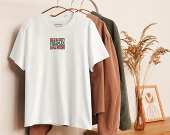 Wine Tasting T-Shirt | Organic Cotton Gift for Her | High Acidity Complex Long Finish | Sommelier